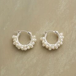Sterling Silver Froth Of Pearls Earrings