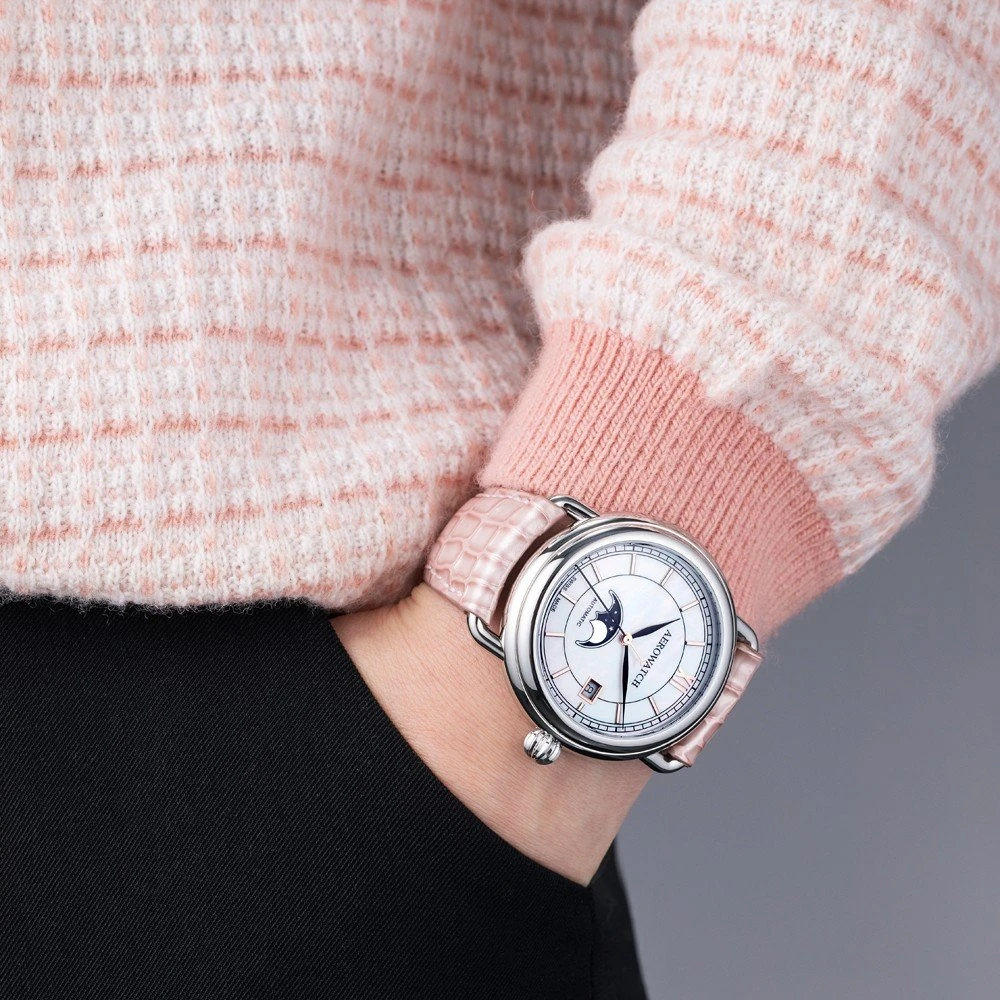 Aerowatch 1942 77983-AA02-BR-RO 1942 Moon Phase Watch 7 Aerowatch 1942 77983-AA02-BR-RO 1942 Moon Phase Watch - Image 5