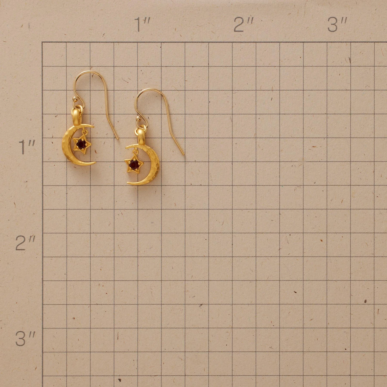Gold Plate Moon’s Embrace Birthstone Earrings 4 Gold Plate Moon’s Embrace Birthstone Earrings - Image 2